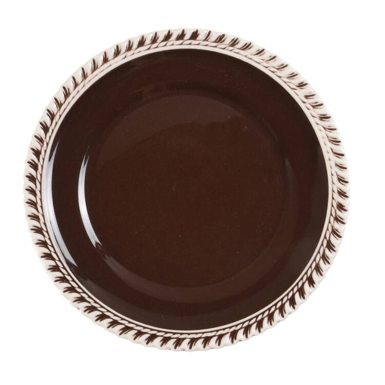 Pate Sur Pate Chocolate (Brown) Bread & Butter Plate