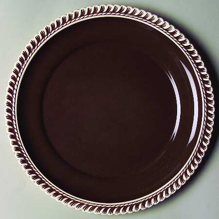 Pate Sur Pate Chocolate (Brown) Luncheon Plate
