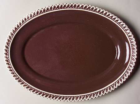Pate Sur Pate Chocolate (Brown) 12" Oval Serving Platter
