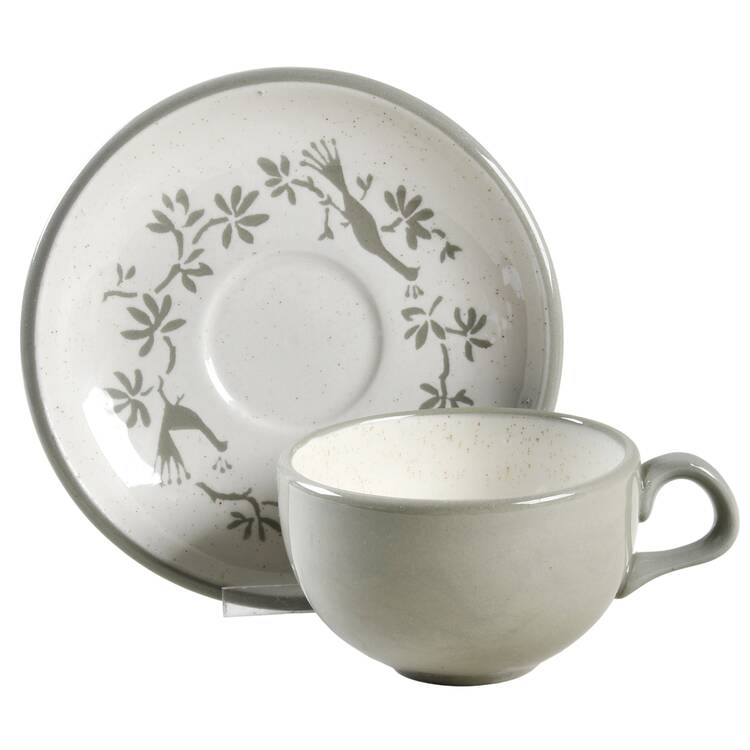 Peacock Alley Flat Cup & Saucer Set