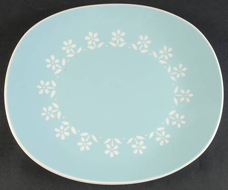Petit Fleurs (Round, Smooth Edge) 11" Oval Serving Platter