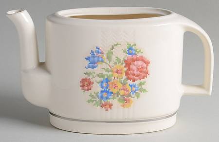 Petit Point Teapot No Lid