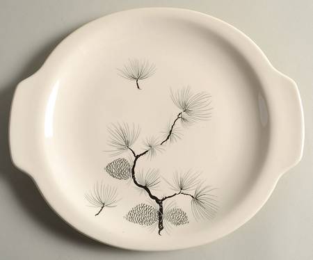 Pine Cone Handled Cake Plate