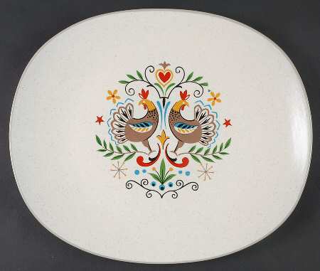 Early Morn 13" Oval Serving Platter