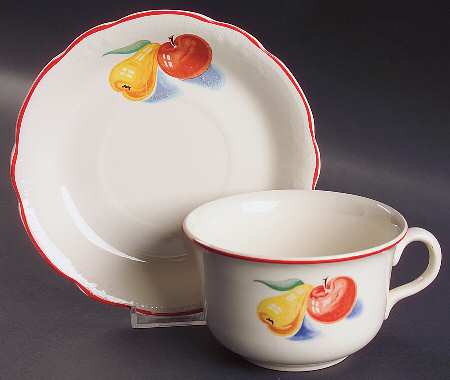 Red Apple II Hotoven Jumbo Cup & Saucer Set