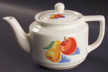 Red Apple II Hotoven Teapot & Lid