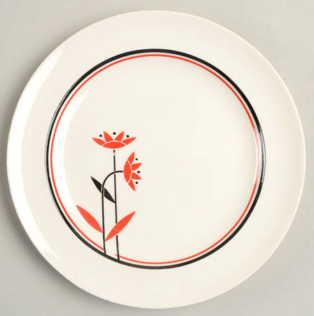 Red Daisies Bread & Butter Plate