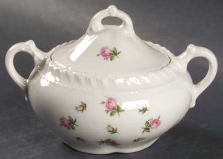 Rosebud Bouquet (No Trim) Sugar Bowl & Lid