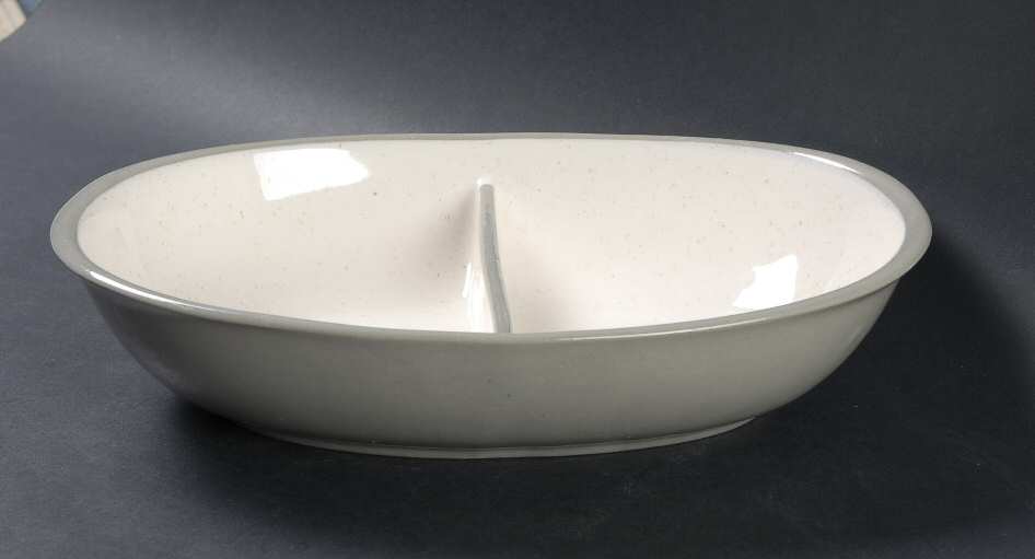 Seafare 10" Oval Divided Vegetable Bowl
