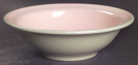 Shell Pink Rim Cereal Bowl