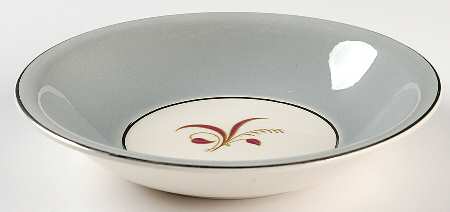 Slender Leaf Gray Coupe Soup Bowl