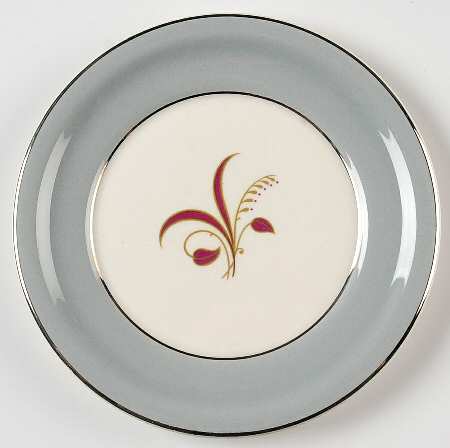 Slender Leaf Gray Bread & Butter Plate