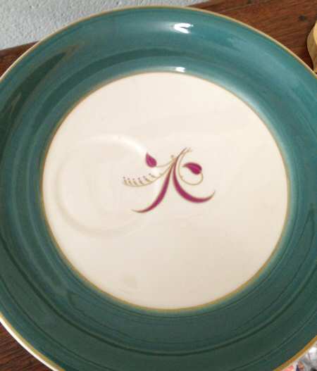 Slender Leaf Teal Snack Plate