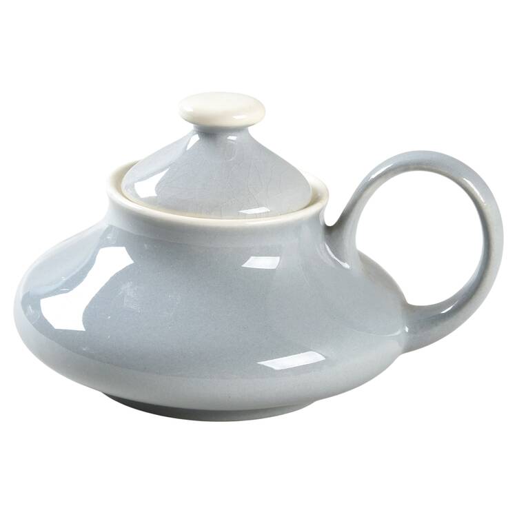 Springtime (Gray Rim) Sugar Bowl & Lid