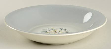 Springtime (Gray Rim) Coupe Soup Bowl
