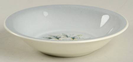 Springtime (Gray Rim) Fruit/Dessert (Sauce) Bowl