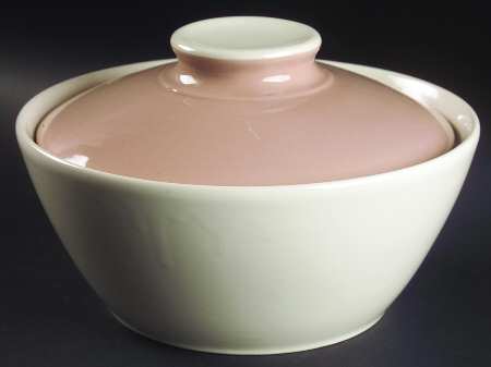Springtime (Tan Background) Round Covered Vegetable