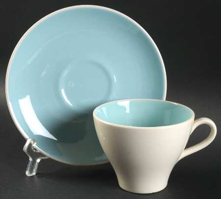 Star Lite Sky Blue Footed Cup & Saucer Set