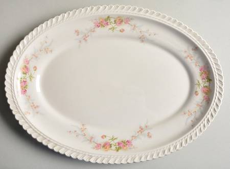 Sweetheart Rose (Royal Gadroon) 13" Oval Serving Platter