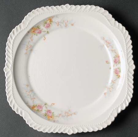 Sweetheart Rose (Royal Gadroon) Square Salad Plate