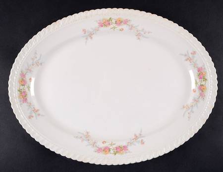 Sweetheart Rose (Royal Gadroon) 15" Oval Serving Platter