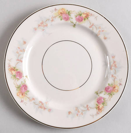 Sweetheart Rose (Tan Verge) Bread & Butter Plate