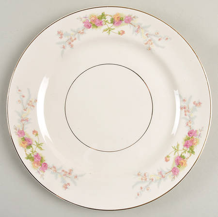 Sweetheart Rose (Tan Verge) Luncheon Plate