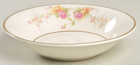 Sweetheart Rose (Tan Verge) Fruit/Dessert (Sauce) Bowl