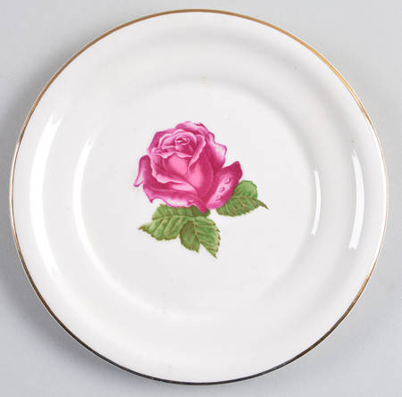Teal Rose Bread & Butter Plate