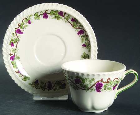 Vintage Flat Cup & Saucer Set