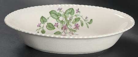 Violet 9" Oval Vegetable Bowl