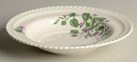 Violet Rim Soup Bowl