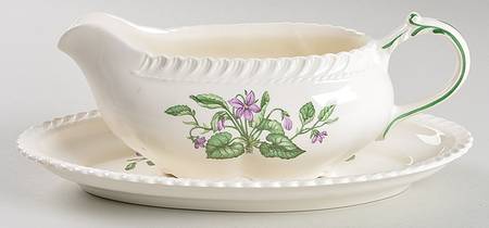 Violet Gravy Boat & Underplate