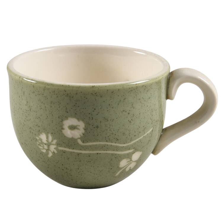 White Clover Meadow Green Flat Cup