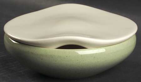 White Clover Meadow Green Sugar Bowl & Lid
