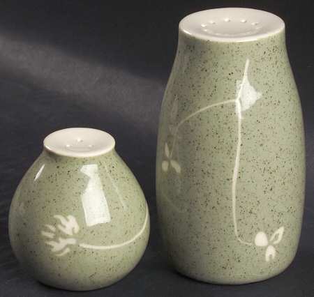 White Clover Meadow Green Salt & Pepper Set
