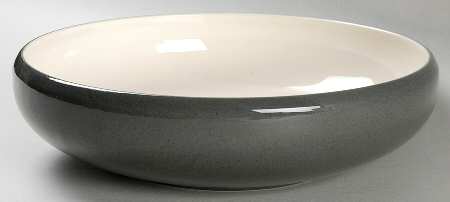 White Clover Charcoal Gray 8" Round Vegetable Bowl