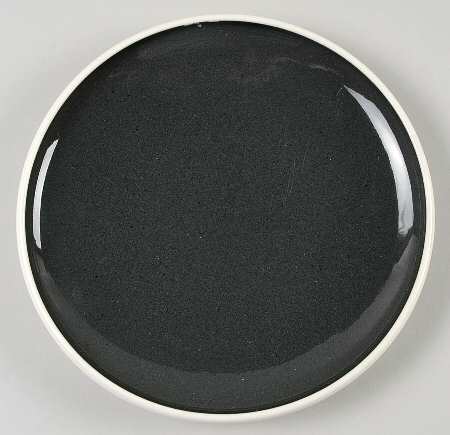 White Clover Charcoal Gray Salad Plate