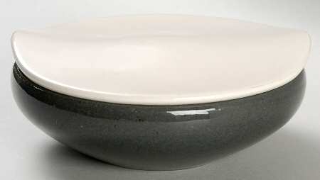 White Clover Charcoal Gray Sugar Bowl & Lid