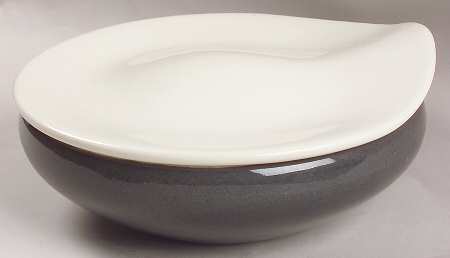 White Clover Charcoal Gray Sugar Bowl & Lid