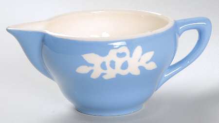 White Rose Blue Creamer