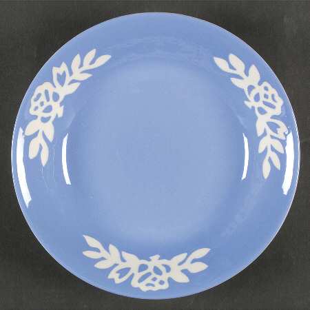 White Rose Blue Coupe Soup Bowl