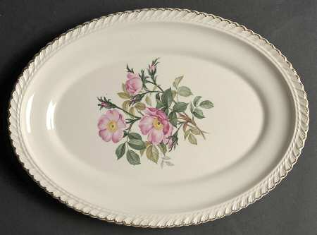 Wild Rose (Royal Gadroon) 13" Oval Serving Platter