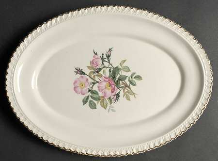 Wild Rose (Royal Gadroon) 16" Oval Serving Platter