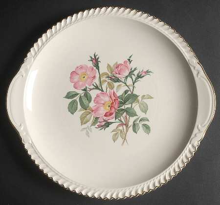 Wild Rose (Royal Gadroon) Handled Cake Plate