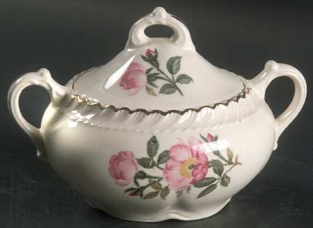 Wild Rose (Royal Gadroon) Sugar Bowl & Lid