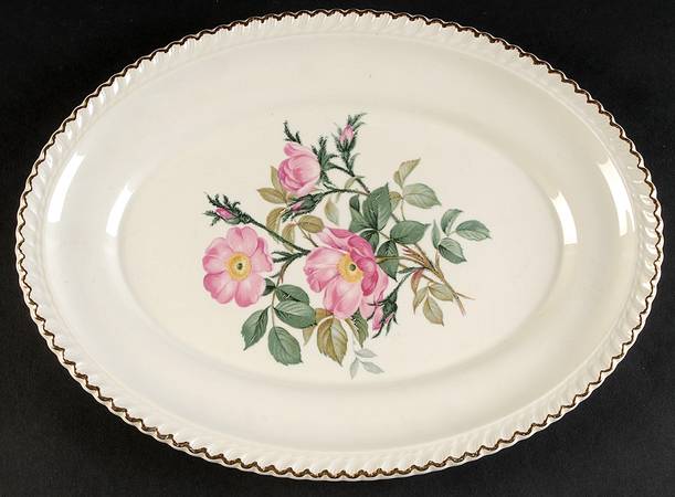 Wild Rose (Royal Gadroon) 11" Oval Serving Platter