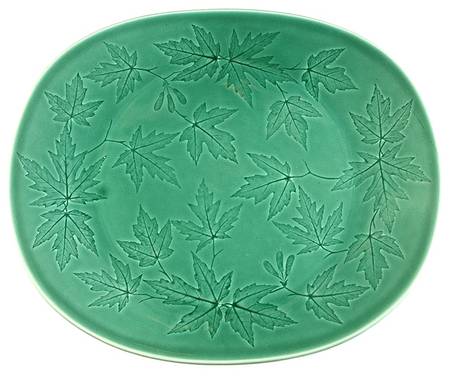 Woodsong Sherwood Green 13" Oval Serving Platter