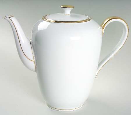 14092 White Coffee Pot & Lid