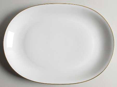 14092 White 13" Oval Serving Platter